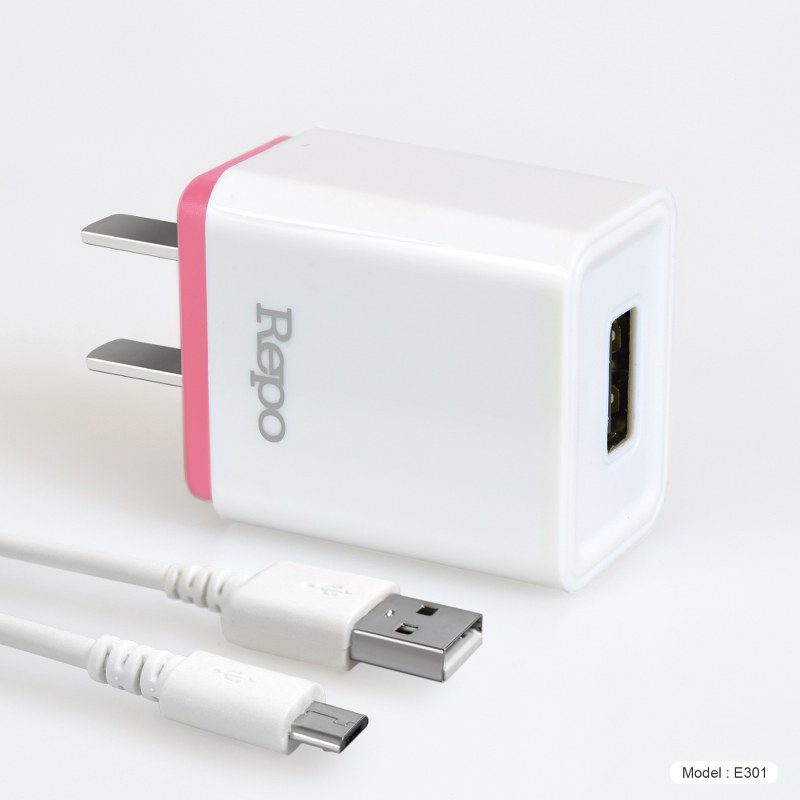 หัวชาร์จ E301-Repo-pink-ปลีกส่งราคาถูก